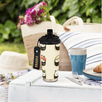 Mug à café isotherme en acier inoxydable 316 de 600 ml, sans couture, haute définition, anti-fuite, sans BPA, avec impression UV de logo personnalisé