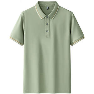 Chemise de golf pour homme, coupe ajustée, manches courtes, 100% coton, toile unie, respirante, sport, été - Product Image 5