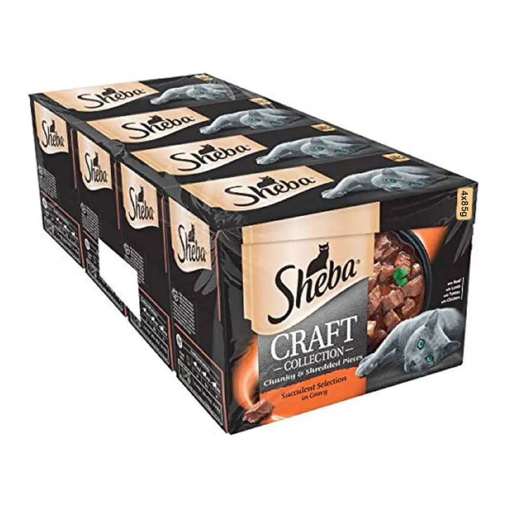 Good Selling SHEBA Craft Collection Complete food, juicy flavors in sauce 4x85g