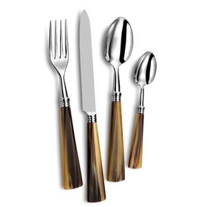 Wholesale Contemporary Design 4-Piece Stainless Steel Cutlery Set Hand Forged Mirror Polished Knife Fork <b>Flatware</b> for Weddings - Product Image 2