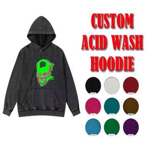 Sudadera con Capucha Unisex de Invierno, Personalizable con Logotipo, de Felpa Sólida, de Alta Calidad, Estilo Vintage, Lavado Ácido, con Bolsillo, Ecológica - Product Image 5