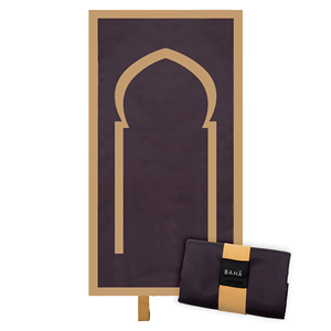 Alfombrillas de oración islámicas innovadoras al por mayor, alfombrilla de oración portátil BAHA de poliéster resistente al agua minimalista para exteriores, Colección Mihrab - Product Image 1