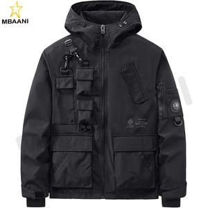 Chaqueta Cortavientos Impermeable Techwear para Hombre con Capucha de Embudo - Product Image 1