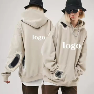 Barato al por mayor 350gsm 100% sudaderas con capucha de algodón personalizado serigrafía de gran tamaño gota hombro peso pesado sudaderas con capucha de lana - Product Image 4