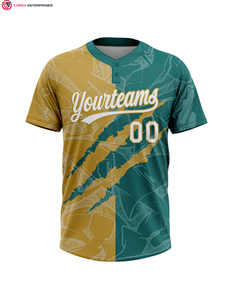 Maillot de softball unisexe à deux boutons personnalisé respirant à séchage rapide t-shirts de softball pour femmes uniforme d'équipe sportive - Product Image 4