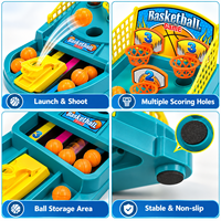 Jeu de basket de table en gros d'usine, mini lanceur de balles, jeu de fête familial avec plusieurs paniers de score, cadeau pour enfants