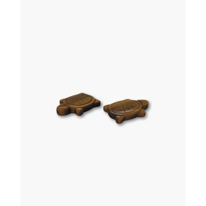 จี้รูปเต่าขนาดเล็กแกะสลักจากหินไทเกอร์อายสำหรับทำเครื่องประดับ - Product Image 3
