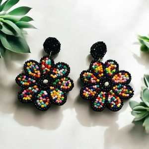 Pendientes de cuentas de diseño múltiple de estilo europeo y americano, conjunto bohemio occidental clásico para boda, venta al por mayor de oro empanado - Product Image 5