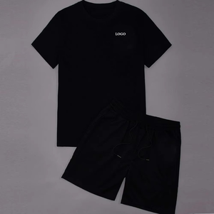 Ropa de verano transpirable más vendida, conjunto de ropa deportiva de secado rápido para Hombre con camiseta de manga corta y pantalones cortos deportivos, conjunto doble cómodo - Product Image 1