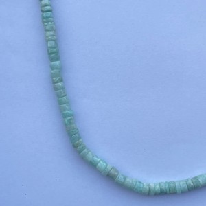 6mm 7mm Naturel Vert Amazonite Pierre Lisse Heishi Pneu Pierres Précieuses Perles Collier Bijoux Usine Prix Grossiste Semi Précieux - Product Image 2