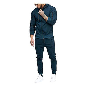 Ensemble de survêtement d'hiver personnalisable pour homme – Sweatshirts décontractés et pantalons coupe droite à manches longues pour le jogging - Product Image 2