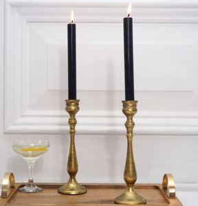 Bougeoirs en bois au design luxueux de style vintage avec finition blanche lavée - Product Image 6