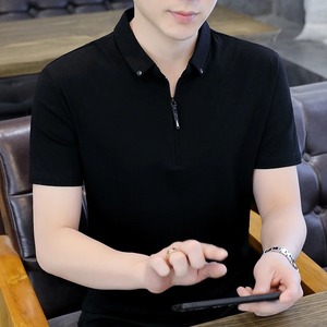 Polo d'été décontracté de couleur unie pour hommes 100% toile de polyester 2025 Street Style Slim-Fit Sports de plein air Parfait! - Product Image 5