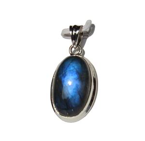 Vente en gros, Labradorite, Cabochon rond, pendentif en argent Sterling 925, pierres de cristal de guérison naturelles - Product Image 4