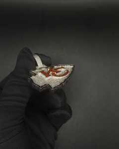 Colgante con Inicial Personalizada, Plata de Ley 925, Diamante Moissanite VVS, Estilo Hip Hop, Colgante con Inicial de Nombre para Hombre, para Regalo - Product Image 2