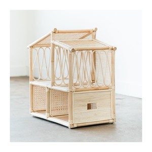 Casa de muñecas en miniatura de ratán para niños, juguetes hechos a mano, casa de muñecas en miniatura - Product Image 1