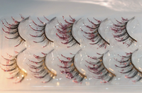 Lot de 5 paires d'eyeliners scintillants dorés effet vison, effet 3D ailé, pour fêtes et festivals, pour un look spectaculaire et effilé