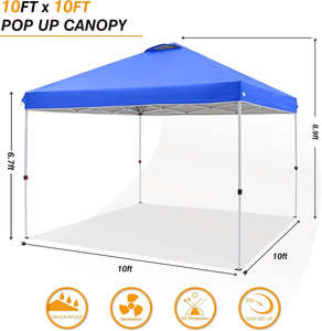 Commercial Heavy-Duty Outdoor <b>Folding</b> <b>Gazebo</b> Powder-Coated Canopy Tent for Events Camping Use - Product Image 4