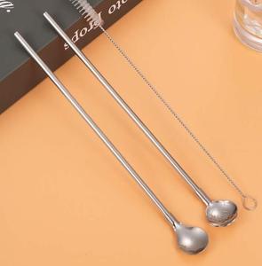 Cuillère à cocktail en acier inoxydable Accessoires de bar Cuillère à cocktail longue à remuer Cuillère à cocktail de marque torsadée - Product Image 1