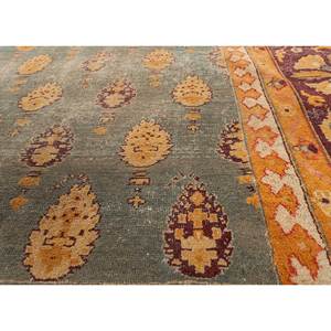 Tapis en laine noués à la main Aalam, style Kilim rouge et orange, 9x12, motif abstrait rectangulaire pour entrée de maison, salon - Pae-6311 - Product Image 3
