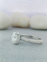 Bague de Fiançailles de Luxe pour Femme, Or Fin 14K 18K Certifié GIA IGI, Diamant Naturel VVS Complet Taille Ovale, Style Classique pour Mariage