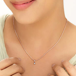 Collar con Colgante de Diamante Cuadrado, Joyería Casual Chic - Product Image 2