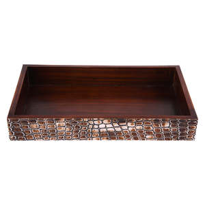 Plateau de service rectangulaire en MDF avec résine sur le côté - sensation de luxe - vente chaude - en gros - Product Image 3