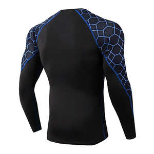 Chemises de compression à manches longues pour homme, imprimées par transfert thermique, lavées, pour la natation, la course à pied, le vélo, 100% polyester - Product Image 4
