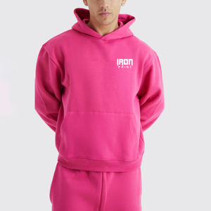 Ensemble deux pièces en éponge française avec logo personnalisé unisexe Vêtements de sport d'hiver surdimensionnés Survêtements pour hommes et femmes Vente en gros de survêtements - Product Image 4