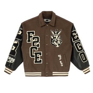 Custom Embroidery Chenille Patches Varsity Bomber Letterman College Plus Size Baseball Varsity Jackets - Product Image 1