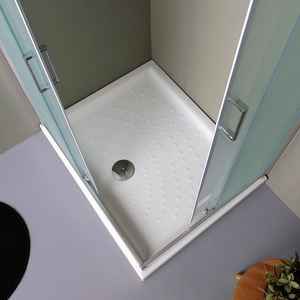 Cabine de douche rectangulaire 70x100 avec parois de douche en verre satiné 6 mm Genoa - Product Image 6