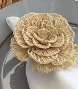 Anneaux de serviette en strass, prix de gros, décoration de table, anneau de serviette en rotin, boucle de serviette pour la mise en place des couverts - Product Image 1