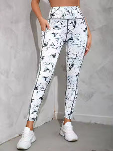 Nouveau Style haute qualité entraînement Fitness pantalons de sport Polyester/Nylon séchage rapide respirant Yoga poche vêtements de sport taille élastique - Product Image 6