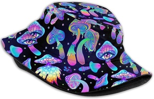 หมวกทรงบัคเก็ตสำหรับผู้ชายหมวกถักสีล้วน - Product Image 3