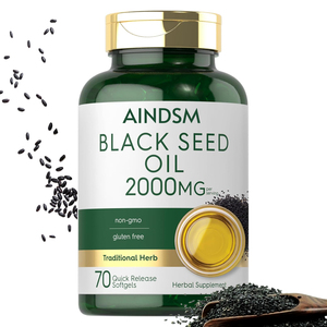 Aceite de Semilla Negra Directo de Fábrica, Promueve la Digestión, Cápsulas Blandas con 2% de Timoquinona, Aceite de Semilla Negra Prensado en Frío, Cápsulas Blandas para la Piel y el Cabello - Product Image 1
