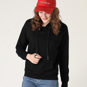 เสื้อฮู้ดผู้หญิงเสื้อสเวตเตอร์แบบสวมหัวพิมพ์ลายนูนออกแบบไหล่ตกโลโก้ได้ตามต้องการสไตล์สตรีทแวร์ใส่ได้ทั้งชายและหญิง - Product Image 3