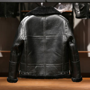 Veste en cuir de qualité supérieure 2025 pour homme Vestes grande taille avec fermeture éclair en cuir Pu Veste en cuir pour homme de moto - Product Image 3