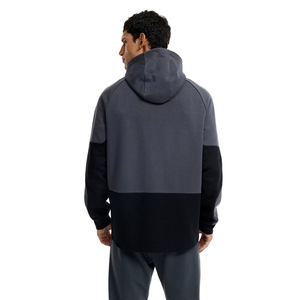 Sweatshirt à capuche unisexe pour hommes Color Block Hooded Casual Plain Blank Hoodie 100% Cotton Hood Vintage - Product Image 3