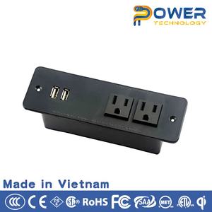 Tira de alimentación empotrada de doble USB, tiras de alimentación estándar de seguridad de EE. UU., género - Product Image 2