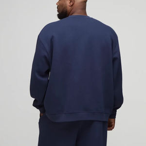 Sudadera de cuello redondo de algodón 100% hecha a medida para hombre, jersey de gran tamaño transpirable bordado, estilo Hip Hop, cómodo invierno - Product Image 5