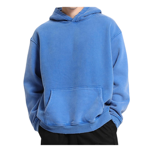 Sweat à capuche en molleton de coton 100% pour hommes, respirant, confortable et lourd GSM pour la saison d'hiver - Product Image 6