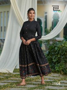 Incroyable robe de bureau en rayonne pour femmes, kurtis indien Anarkali - Product Image 3