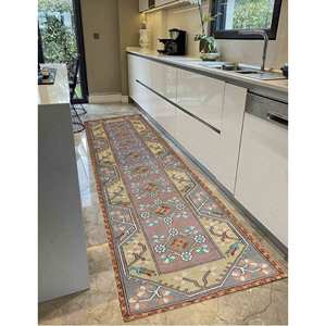 Floral Antique Style <b>Rug</b>: Non-Slip Colorful <b>Thin</b> Carpet,Nonwoven Soft <b>Rug</b> - Product Image 4