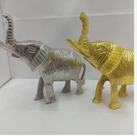 Statue d'éléphant en aluminium Heritage, design Art Déco, MH Sons Metal Handicraft, décoration pour la maison et les festivals, sculpture de haute qualité, idéale pour offrir