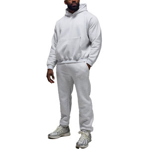 Survêtement Streetwear Hiver Chaud Personnalisé Grande Taille Coupe Boxy Écologique Délavé à l'Acide avec Broderie Strass et Imprimé de Haute Qualité - Product Image 3