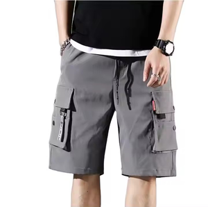 Short de sport cargo multi-poches à séchage rapide pour hommes, jeans d'été en coton respirant, vêtements de mode d'extérieur OEM - Product Image 1