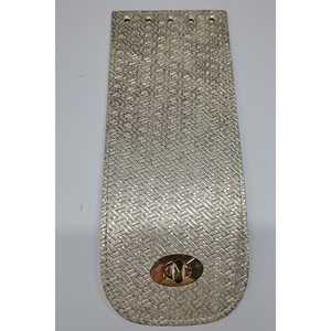 Housse de sac en cuir doré avec rabat 25x10cm pour protection des bagages - Product Image 1