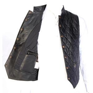 Chaleco de cuero sin mangas de moda de talla grande para hombre, Chaleco de cuero de moto para hombre, chaleco de cuero de vaca - Product Image 5