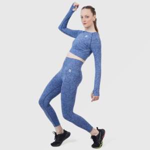 <b>Blue</b> Lift Seamless Yoga <b>Crop</b> <b>Top</b> - Product Image 3