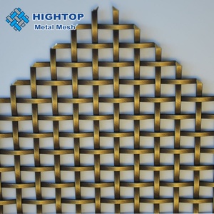 Tùy Chỉnh Màu Vàng Thép Không Gỉ Trang Trí Lưới Đồng Trang Trí Kiến Trúc Kim Loại Crimped Dây Lưới - Product Image 5